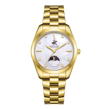 Load image into Gallery viewer, Beverly Hills Polo Club Moonphase Mother Pearl Gold Diamond
