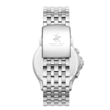 Load image into Gallery viewer, Beverly Hills Polo Club Dual Time Blue Dial Silver Date
