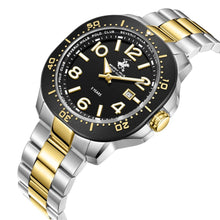 Load image into Gallery viewer, Beverly Hills Polo Club 5 Year Black Dial Two-Tone Date
