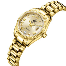 Load image into Gallery viewer, Beverly Hills Polo Club Roman Numeral All Gold Diamond
