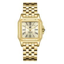 Load image into Gallery viewer, Beverly Hills Polo Club Roman Numeral All Gold Square Watch
