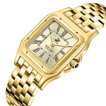 Load image into Gallery viewer, Beverly Hills Polo Club Roman Numeral All Gold Square Watch
