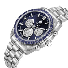Load image into Gallery viewer, Beverly Hills Polo Club Sporty Dual Time Blue Dial Silver
