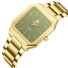 Load image into Gallery viewer, Beverly Hills Polo Club Slim Tech 5 Green Dial Gold Watch
