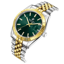 Load image into Gallery viewer, Beverly Hills Polo Club Green Dial Two-Tone Date Watch
