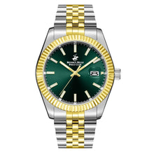 Load image into Gallery viewer, Beverly Hills Polo Club Green Dial Two-Tone Date Watch
