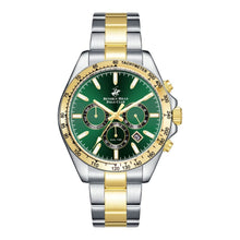 Load image into Gallery viewer, Beverly Hills Polo Club Dual Time Green Dial Two-Tone Watch
