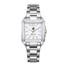 Load image into Gallery viewer, Beverly Hills Polo Club All Silver Diamond Square Watch
