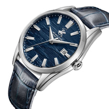 Load image into Gallery viewer, Beverly Hills Polo Club Blue Dial Blue Leather Silver Date
