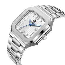 Load image into Gallery viewer, Beverly Hills Polo Club Blue Steel Silver Date Watch
