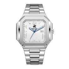 Load image into Gallery viewer, Beverly Hills Polo Club Blue Steel Silver Date Watch
