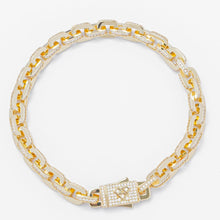 Load image into Gallery viewer, Big Daddy 10MM Anchor Mariner Bullet Diamond &amp; Gold Link
