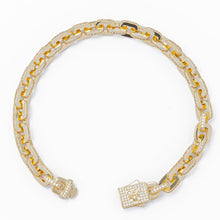 Load image into Gallery viewer, Big Daddy 10MM Anchor Mariner Bullet Diamond &amp; Gold Link
