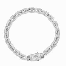 Load image into Gallery viewer, Big Daddy 10MM Anchor Mariner Bullet Diamond &amp; Silver Link
