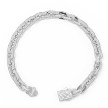 Load image into Gallery viewer, Big Daddy 10MM Anchor Mariner Bullet Diamond &amp; Silver Link
