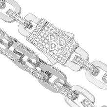 Load image into Gallery viewer, Big Daddy 10MM Anchor Mariner Bullet Diamond &amp; Silver Link
