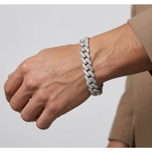 Load image into Gallery viewer, Big Daddy 10MM Baguette Iced Out Silver Bracelet - Bracelet
