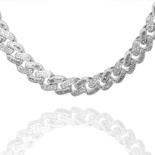 Load image into Gallery viewer, Big Daddy 10MM Baguette Iced Out Silver Cuban Chain - Chain
