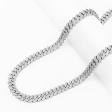 Load image into Gallery viewer, Big Daddy 10MM Cuban Diamond Prong Silver Iced Out Chain
