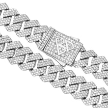 Load image into Gallery viewer, Big Daddy 10MM Cuban Diamond Prong Silver Iced Out Chain
