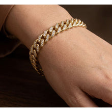 Load image into Gallery viewer, Big Daddy 10MM Iced Out Cuban Link Gold Bracelet - Bracelet
