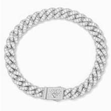Load image into Gallery viewer, Big Daddy 10MM Iced Out Cuban Link Silver Bracelet
