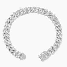 Load image into Gallery viewer, Big Daddy 10MM Iced Out Cuban Link Silver Bracelet
