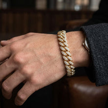 Load image into Gallery viewer, Big Daddy 10MM Iced Out Miami Cuban Link Gold Bracelet
