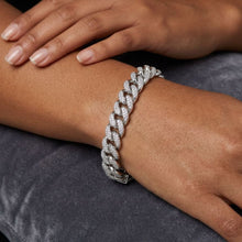 Load image into Gallery viewer, Big Daddy 10MM Iced Out Miami Cuban Link Silver Bracelet
