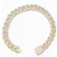 Load image into Gallery viewer, Big Daddy 10MM Mix Baguette &amp; Diamond Gold Iced
