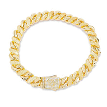 Load image into Gallery viewer, Big Daddy 10MM Sandblast Diamond &amp; Gold Iced Out Bracelet
