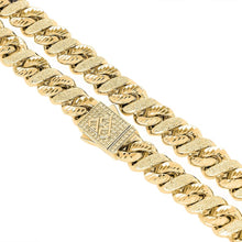 Load image into Gallery viewer, Big Daddy 10MM Sandblast Diamond &amp; Gold Iced Out Chain
