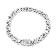 Load image into Gallery viewer, Big Daddy 10MM Sandblast Diamond &amp; Steel Iced Out Bracelet
