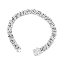 Load image into Gallery viewer, Big Daddy 10MM Sandblast Diamond &amp; Steel Iced Out Bracelet
