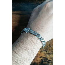 Load image into Gallery viewer, Big Daddy 10MM Sandblast Diamond &amp; Steel Iced Out Bracelet
