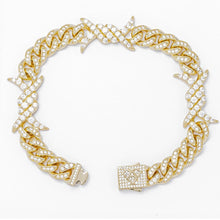 Load image into Gallery viewer, Big Daddy 10MM Spiked Horns Iced Out Gold Bracelet
