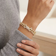 Load image into Gallery viewer, Big Daddy 10MM Spiked Horns Iced Out Gold Bracelet
