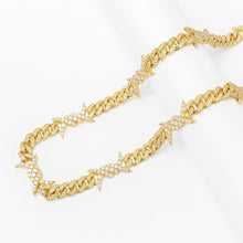 Load image into Gallery viewer, Big Daddy 10MM Spiked Horns Iced Out Gold Chain - Chain
