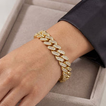 Load image into Gallery viewer, Big Daddy 12MM Baguette Iced Out Rhombus Cuban Gold
