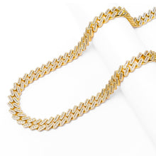 Load image into Gallery viewer, Big Daddy 12MM Baguette Iced Out Rhombus Cuban Gold Chain
