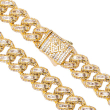 Load image into Gallery viewer, Big Daddy 12MM Baguette Miami Cuban Link Gold Iced
