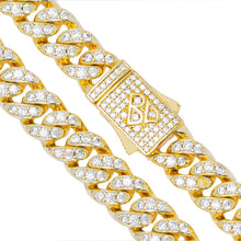 Load image into Gallery viewer, Big Daddy 12MM Bling Cuban Link Gold Iced Out Chain - Chain
