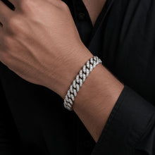 Load image into Gallery viewer, Big Daddy 12MM Bling Cuban Link Silver Iced Out Bracelet
