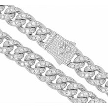 Load image into Gallery viewer, Big Daddy 12MM Bling Cuban Link Silver Iced Out Chain
