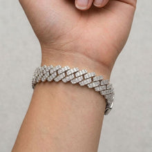 Load image into Gallery viewer, Big Daddy 12MM Cuban Baguette Diamond Silver Iced

