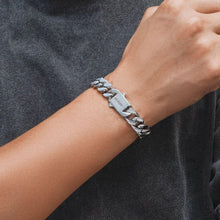 Load image into Gallery viewer, Big Daddy 12mm Cuban Chain Silver Bracelet - Bracelet
