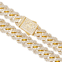 Load image into Gallery viewer, Big Daddy 12MM Straight Edge Cuban Diamond Gold Iced
