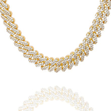 Load image into Gallery viewer, Big Daddy 12MM Straight Edge Cuban Diamond Gold Iced

