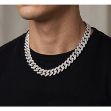 Load image into Gallery viewer, Big Daddy 12MM Full Iced Out Cuban Silver Chain - Chain
