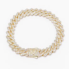 Load image into Gallery viewer, Big Daddy 12MM Gold Baguette Diamond Cuban Iced
